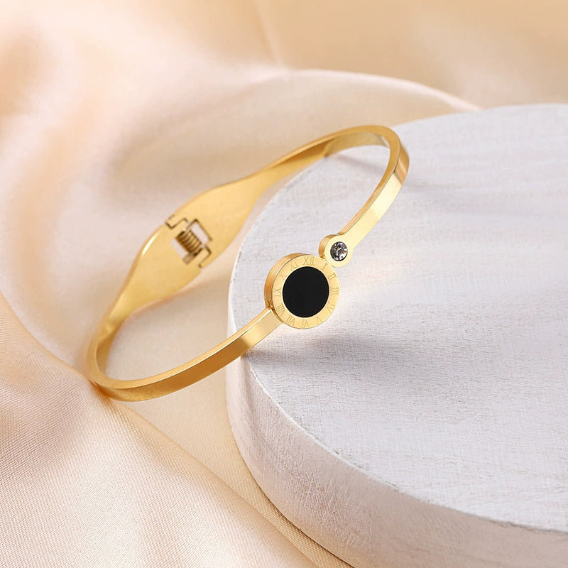 Titanium Steel Luxury Roman Numeral Bracelet