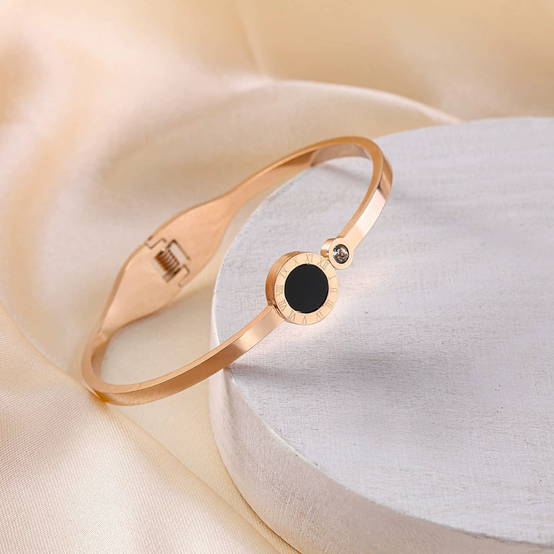 Titanium Steel Luxury Roman Numeral Bracelet