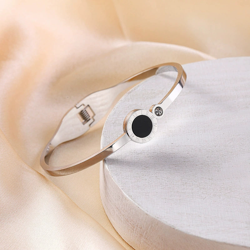 Titanium Steel Luxury Roman Numeral Bracelet