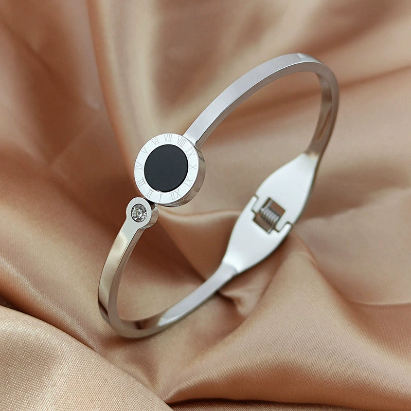 Titanium Steel Luxury Roman Numeral Bracelet