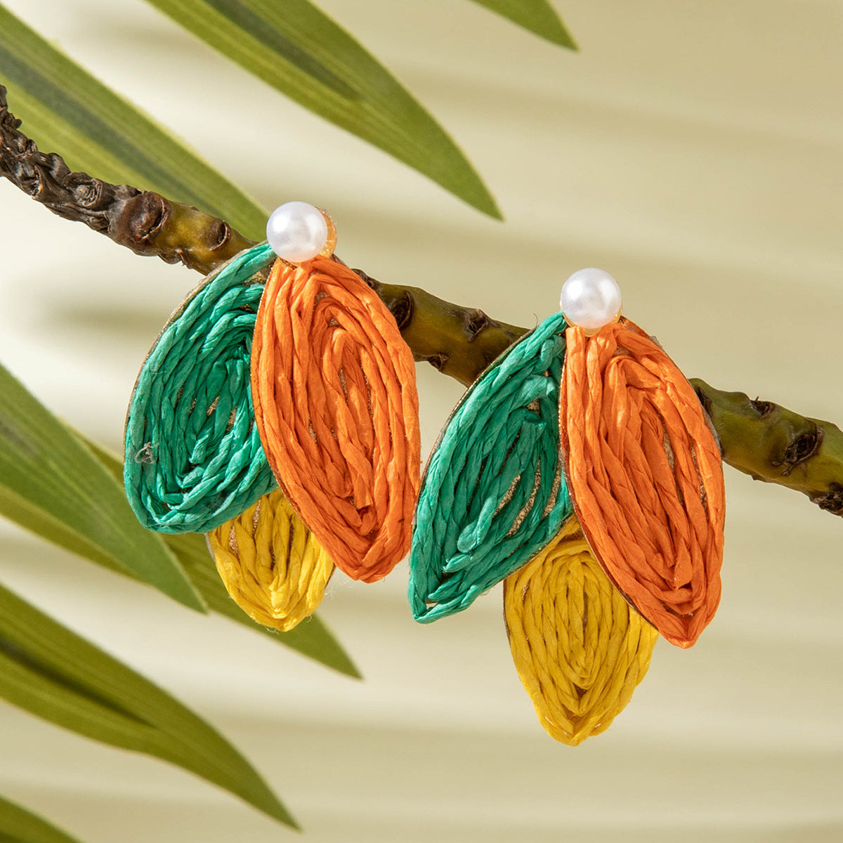 Tropical Trio Leaf Earrings
