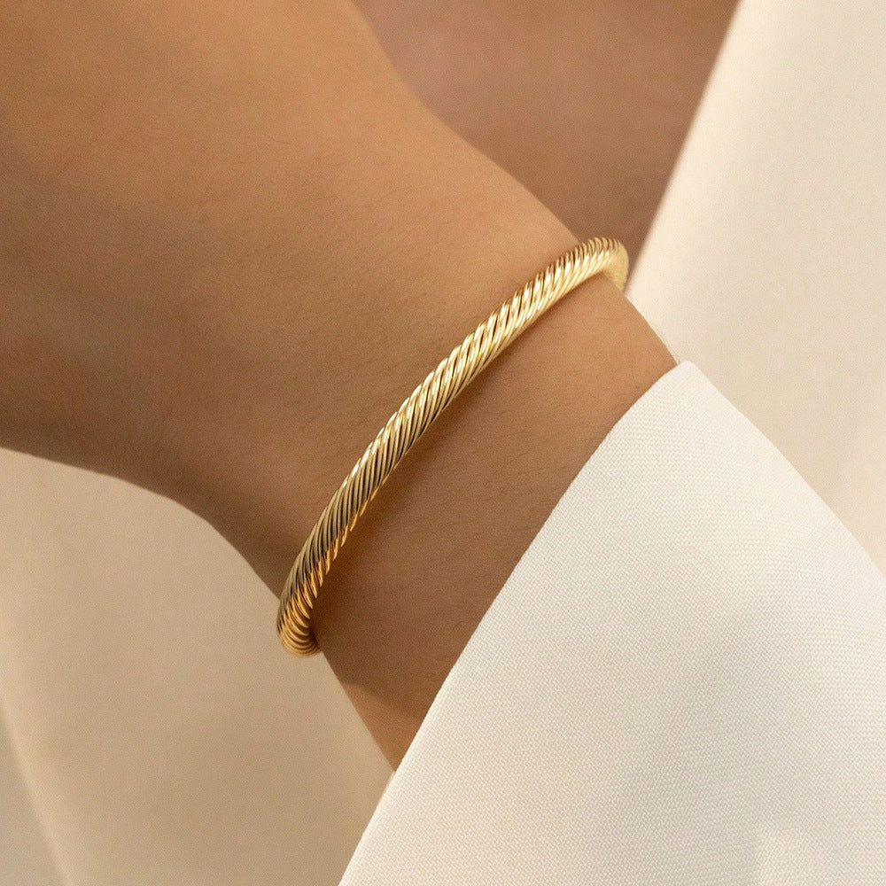SBRAL11 - Twisted Stainless Steel Bracelet