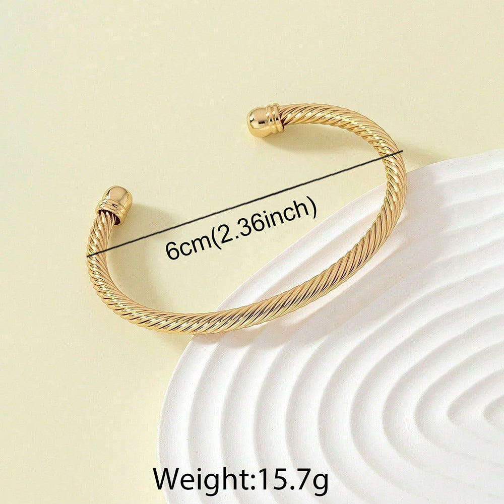 SBRAL11 - Twisted Stainless Steel Bracelet