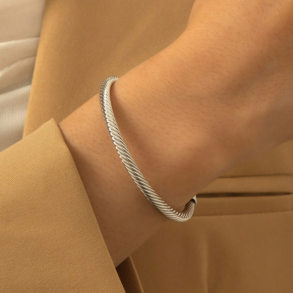 SBRAL11 - Twisted Stainless Steel Bracelet
