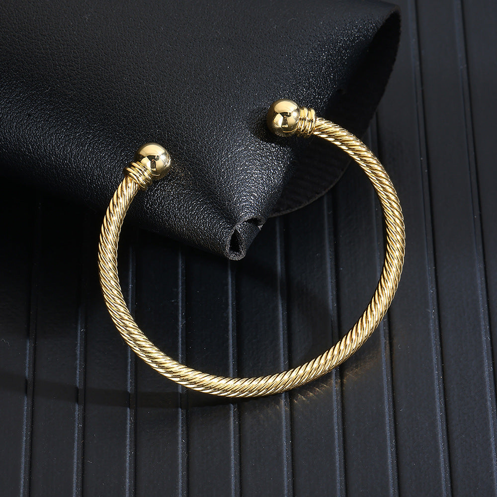 SBRAL11 - Twisted Stainless Steel Bracelet
