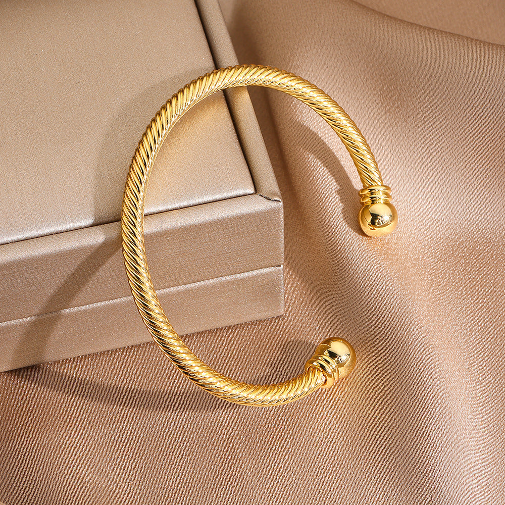 SBRAL11 - Twisted Stainless Steel Bracelet