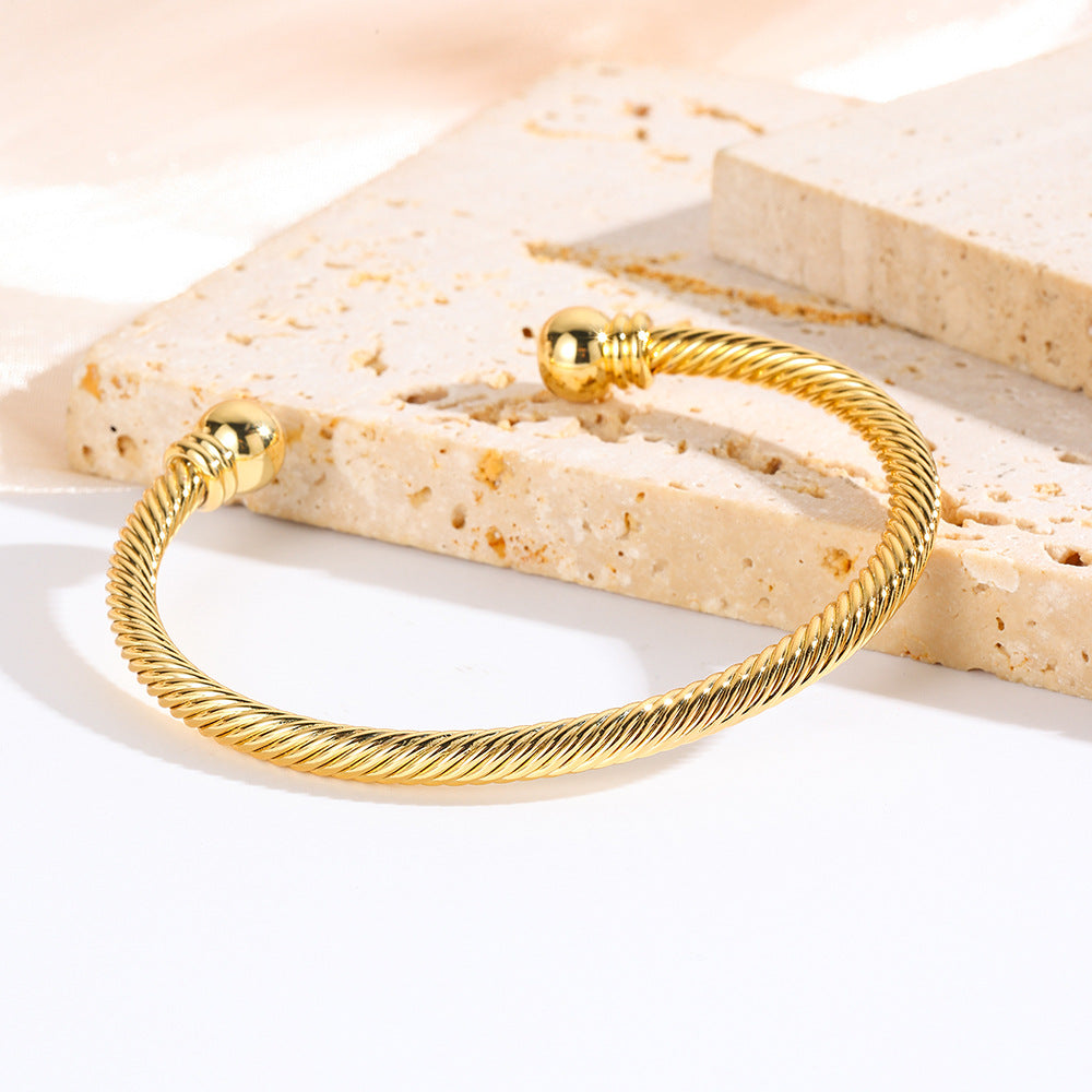 SBRAL11 - Twisted Stainless Steel Bracelet