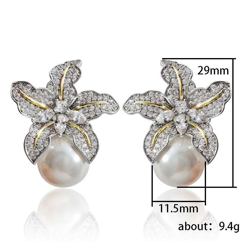 ZER08 - Two Tone Lily earrings