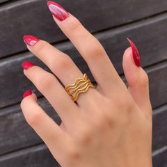 SRNG-30 - Weave Stainless Steel Ring - Adjustable