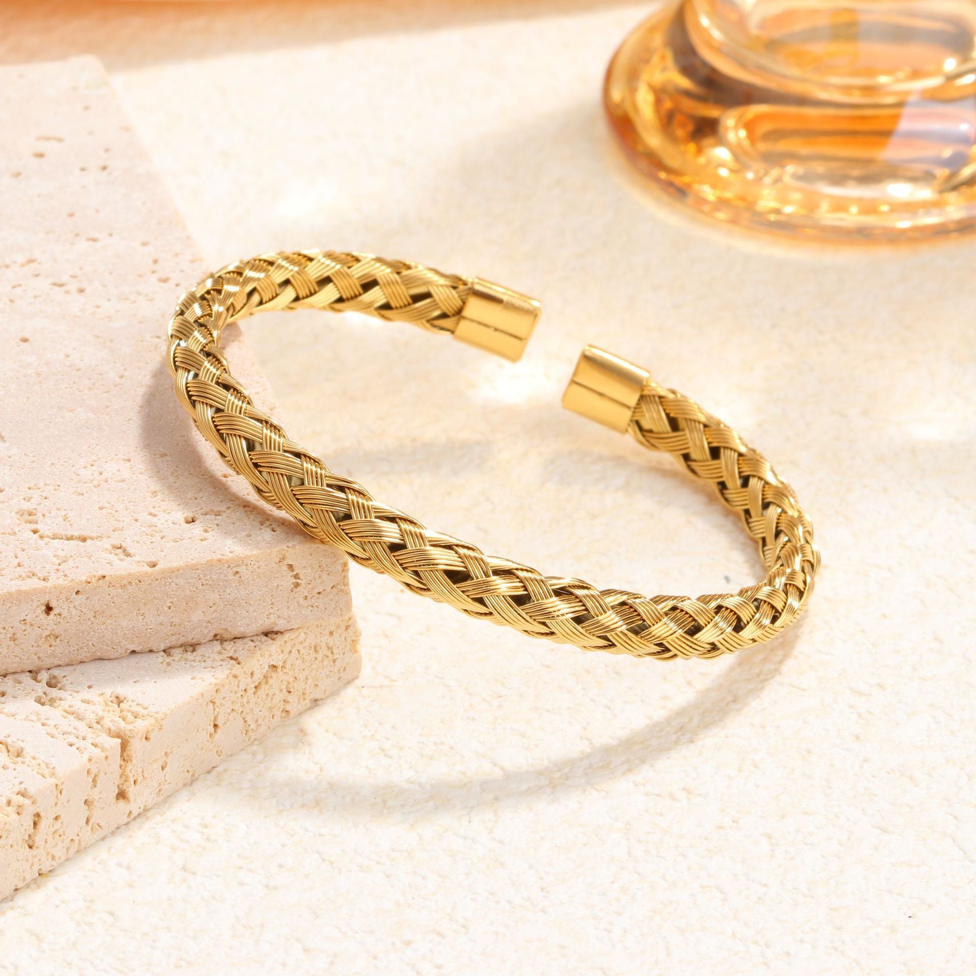 SBRAL09 - Woven Braided Stainless Steel Bracelet