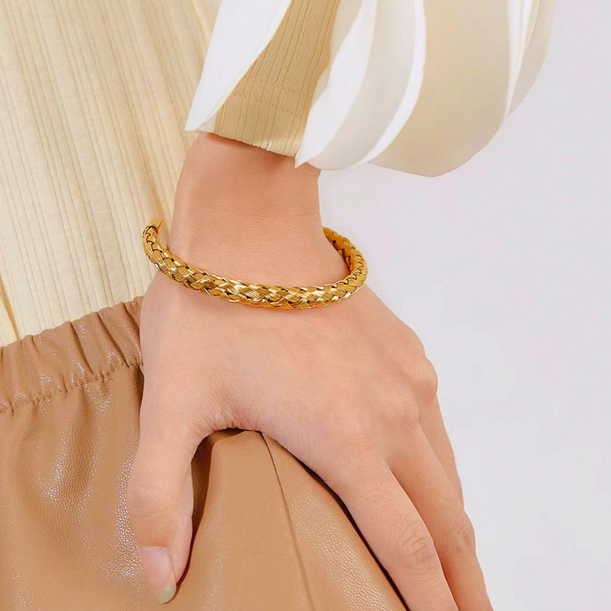 SBRAL09 - Woven Braided Stainless Steel Bracelet