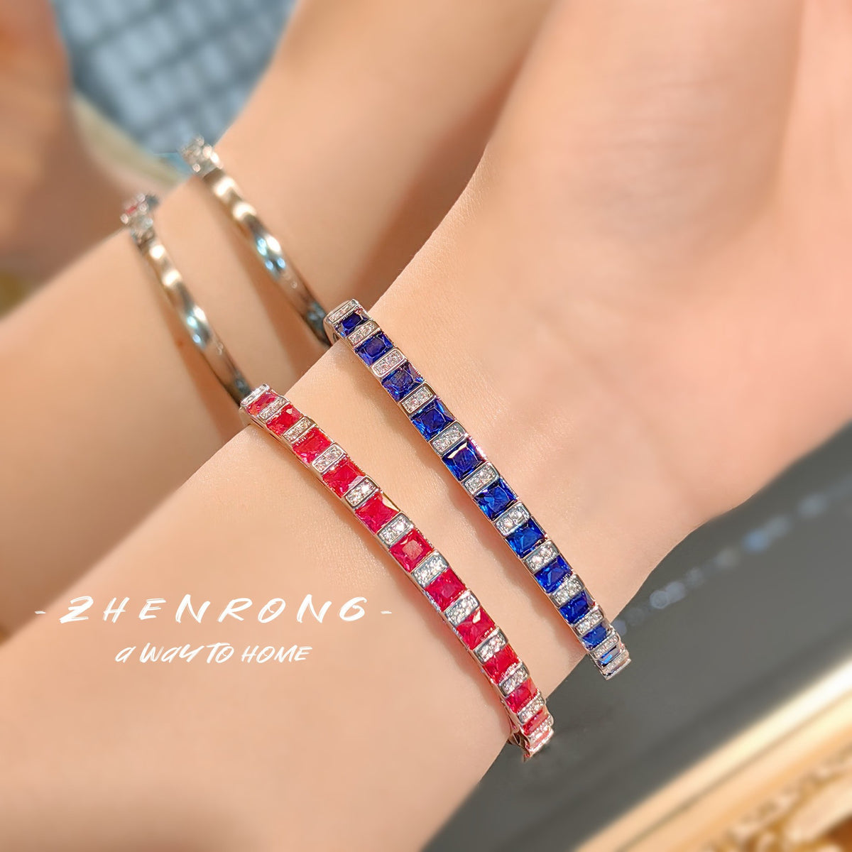 ZBRAL03 - Royal Blue & Red Sapphire Bracelet