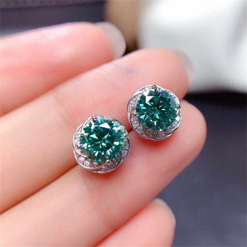 ZER43 - Green Stud Earrings