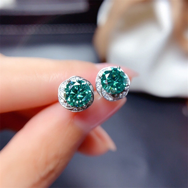 ZER43 - Green Stud Earrings