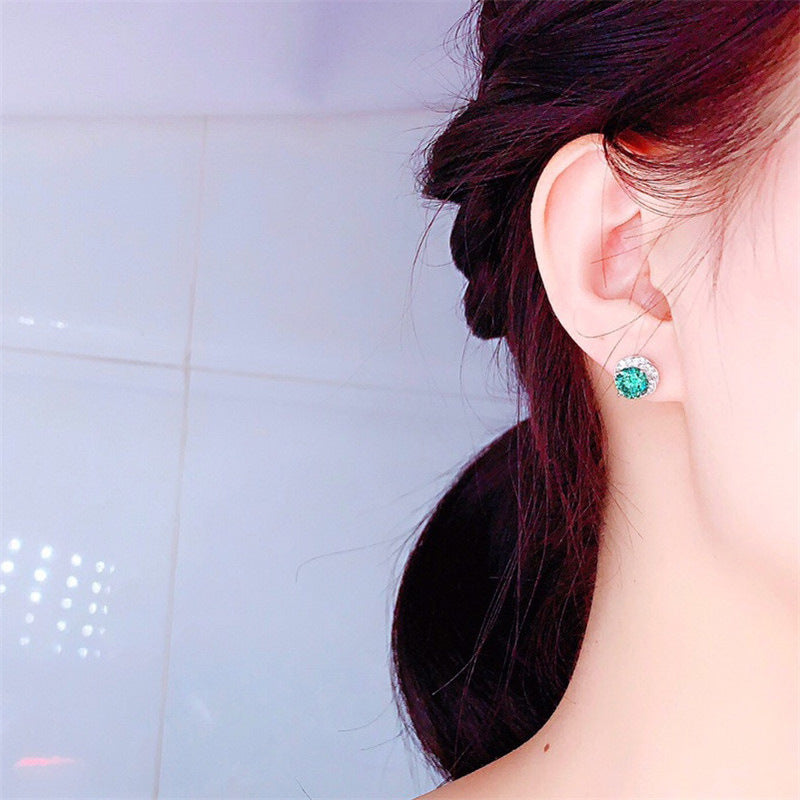 ZER43 - Green Stud Earrings