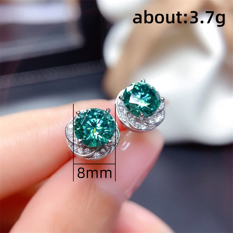 ZER43 - Green Stud Earrings