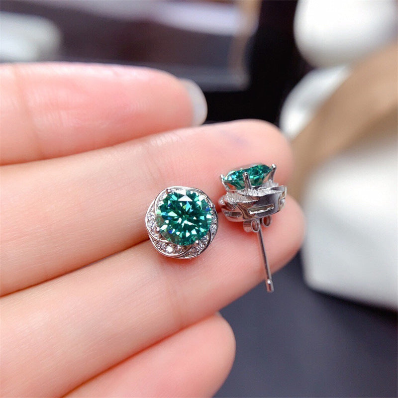 ZER43 - Green Stud Earrings