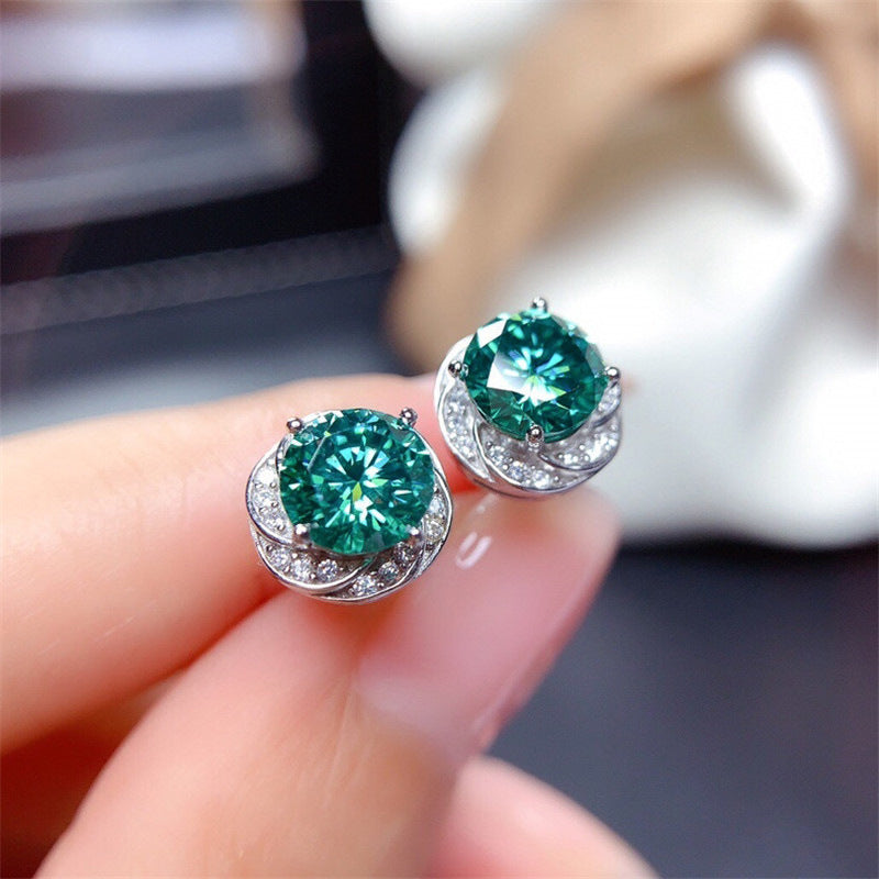 ZER43 - Green Stud Earrings