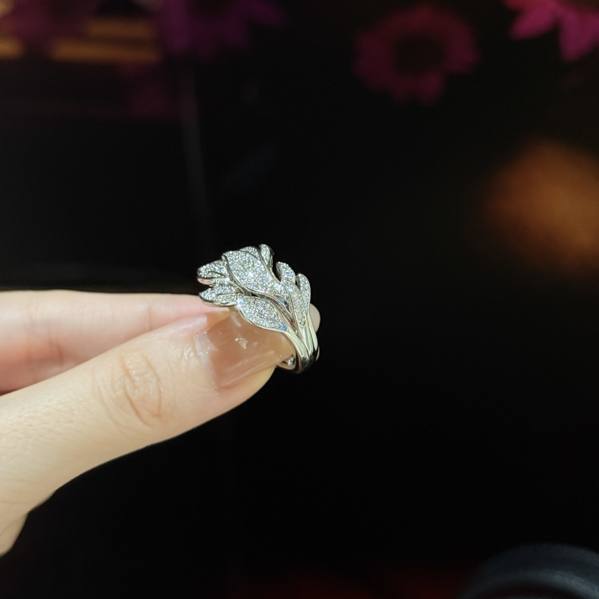 ZRNG 104 - Tree Leaf Ring - Adjustable