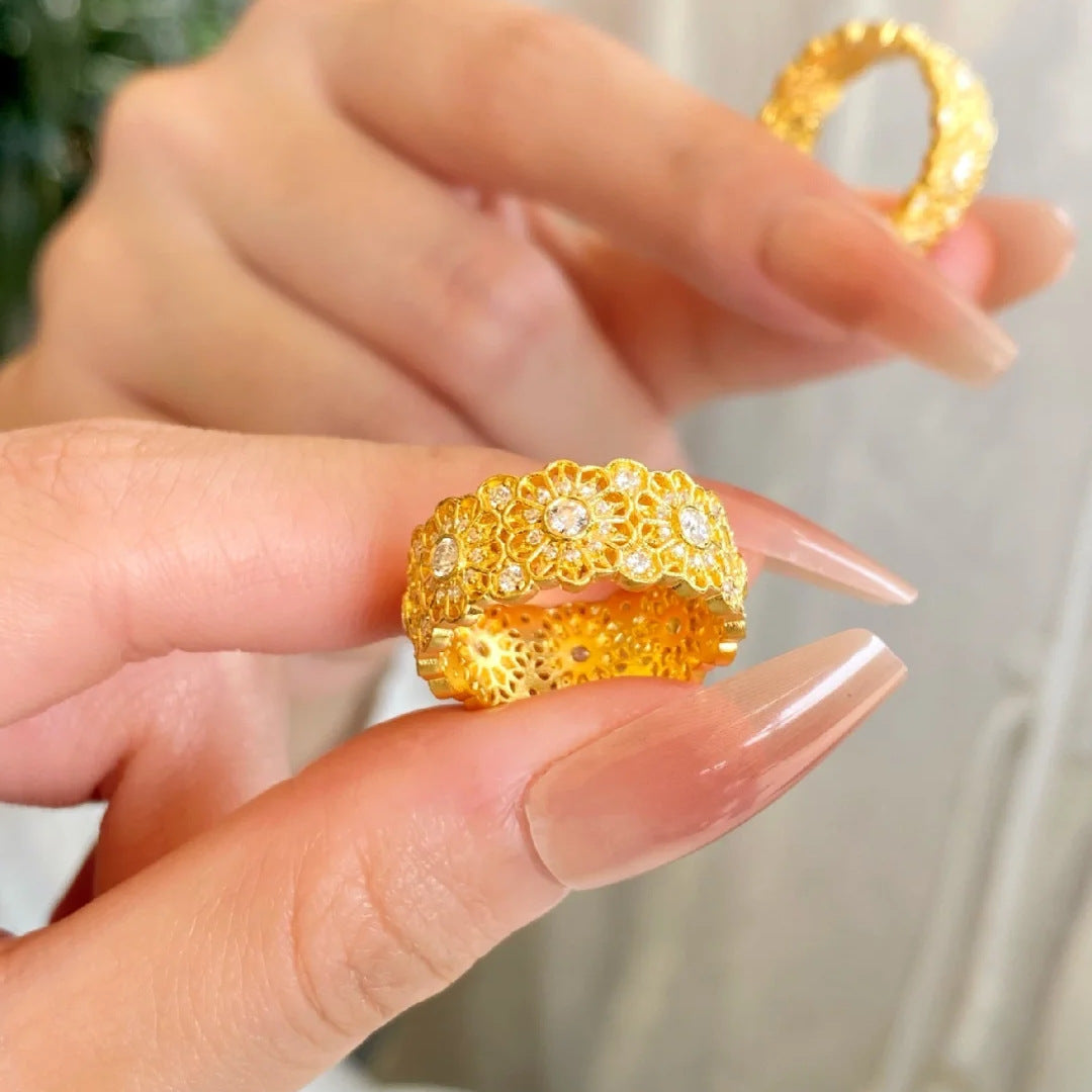 ZRNG 109 - White Diamond Window Ring - Adjustable