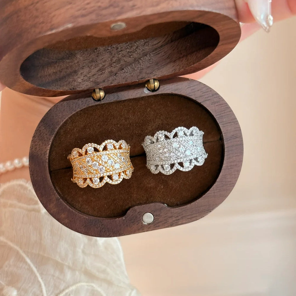 ZRNG 115 -  Lace Embroidery Ring - Adjustable