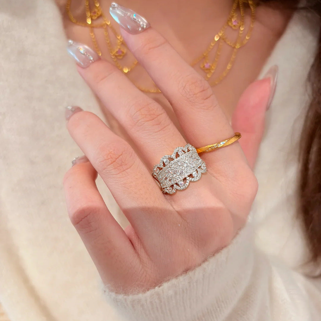 ZRNG 115 -  Lace Embroidery Ring - Adjustable