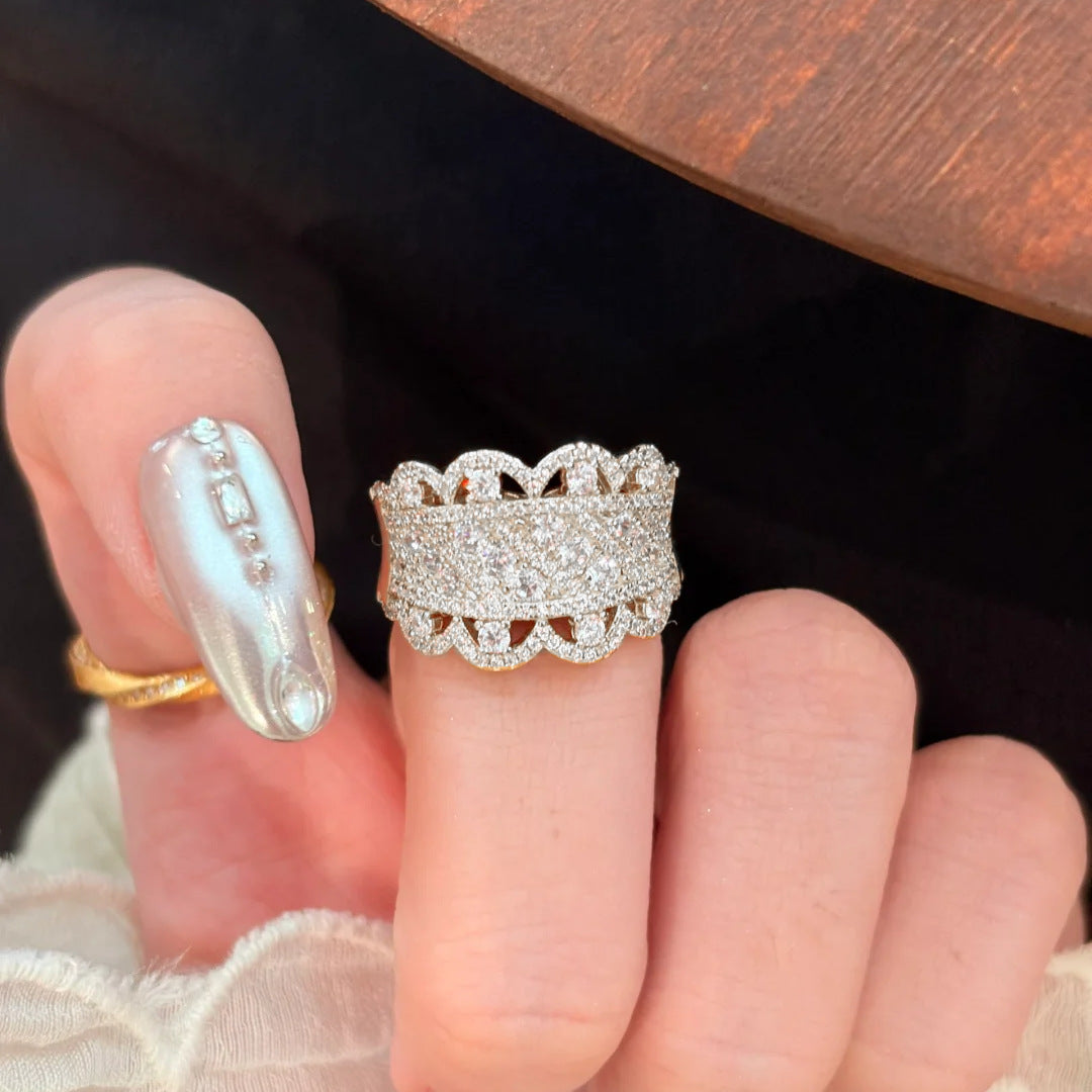 ZRNG 115 -  Lace Embroidery Ring - Adjustable