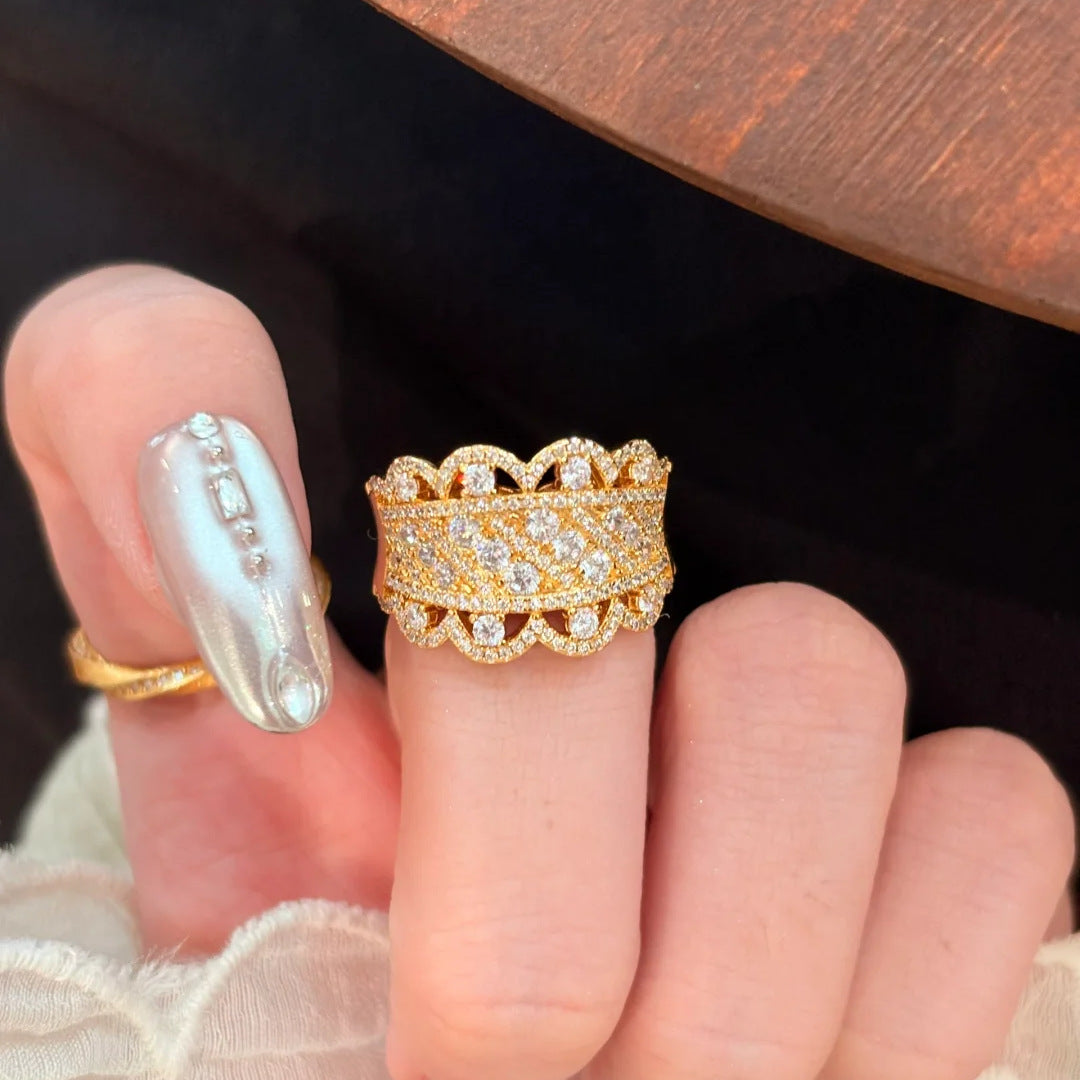 ZRNG 115 -  Lace Embroidery Ring - Adjustable