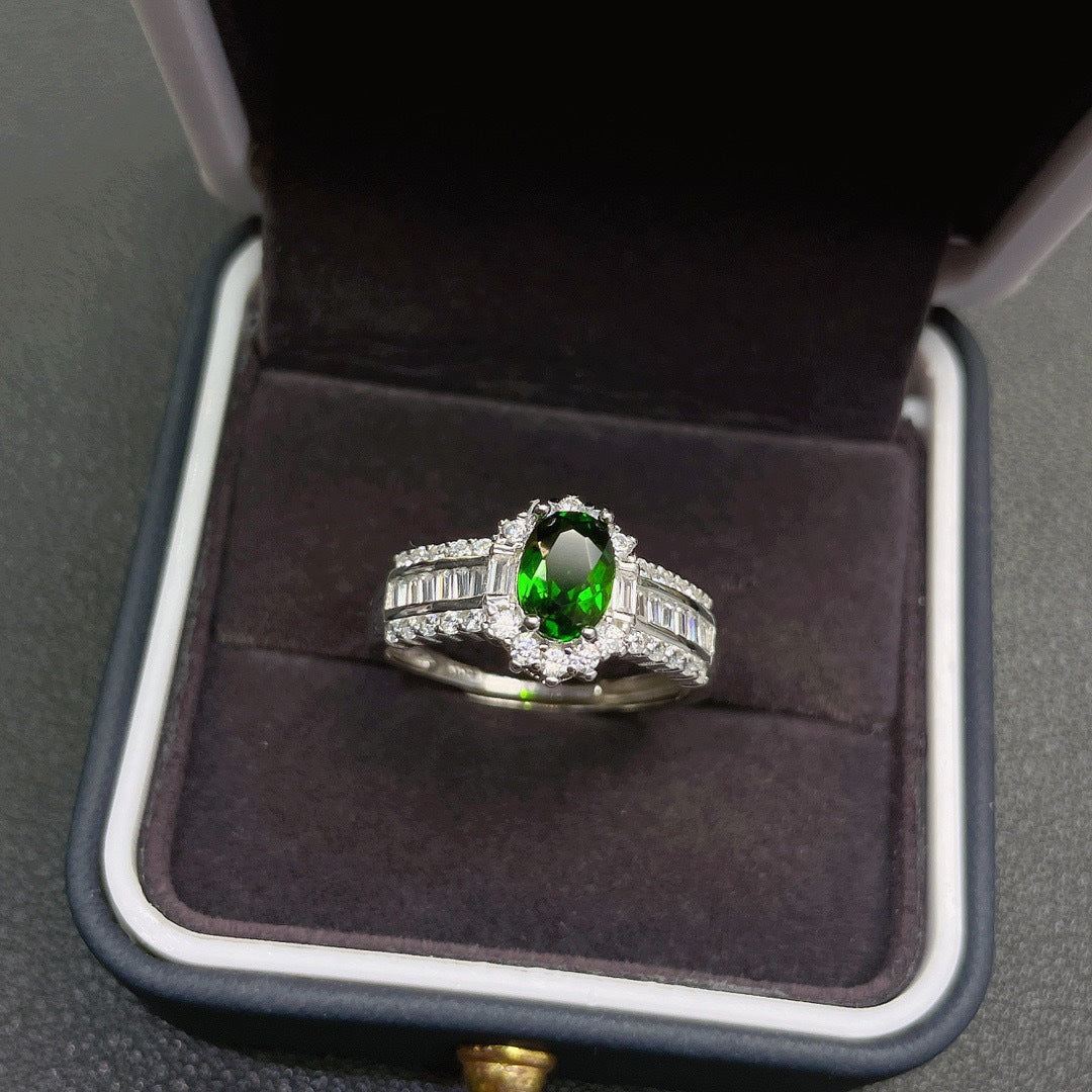 ZRNG 117 - Imitation Natural Diopside Ring - Adjustable