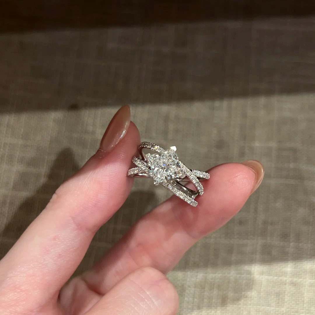 ZRNG 151 - Meteor Princess Square Ring [Adjustable Opening]