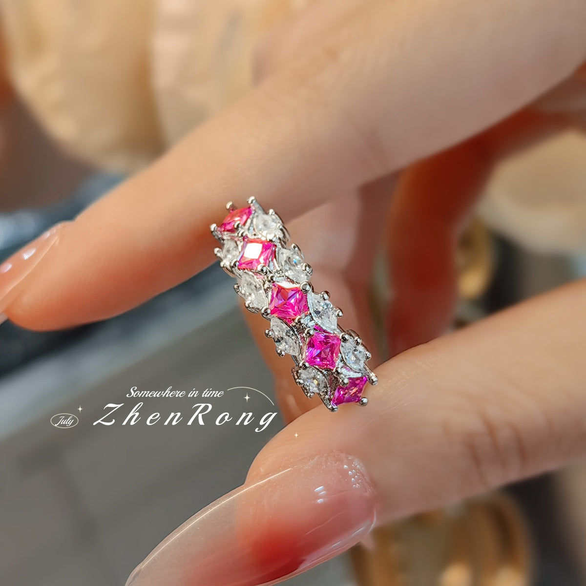 ZRNG 161 - Red Corundum Ring [Adjustable opening]