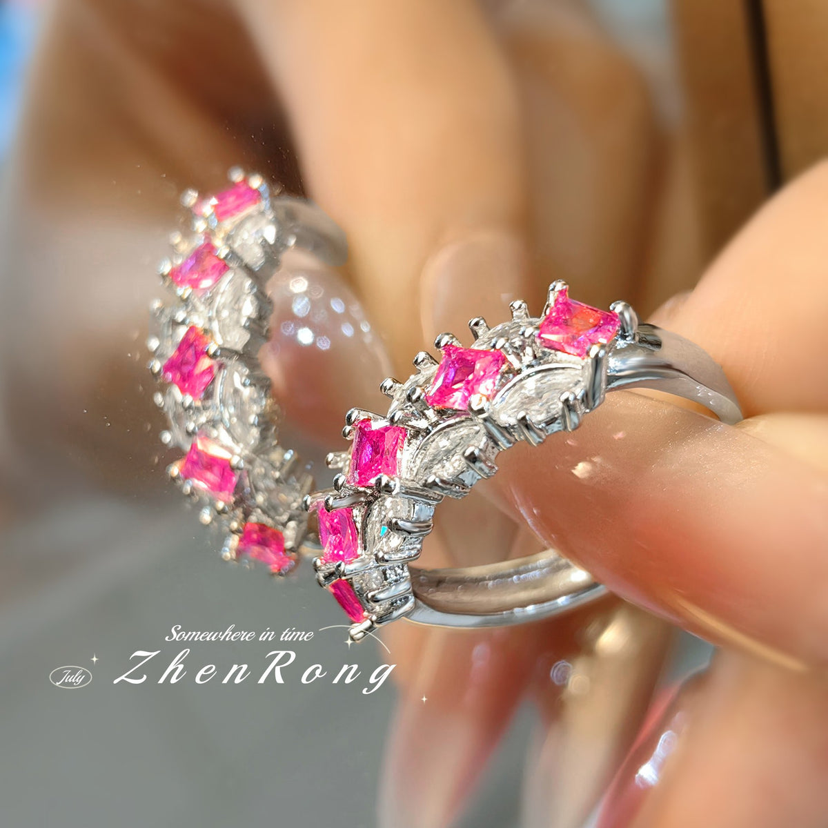 ZRNG 161 - Red Corundum Ring [Adjustable opening]