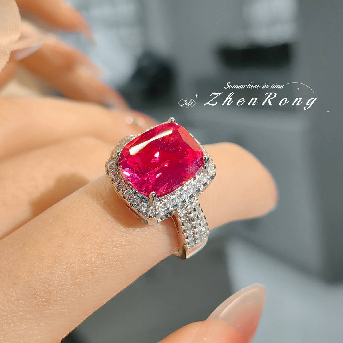 ZRNG 162 - Red Sapphire Ring [Adjustable opening]
