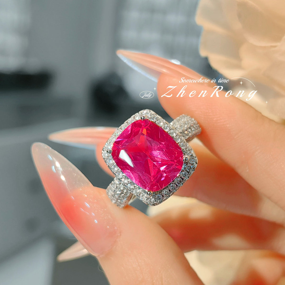 ZRNG 162 - Red Sapphire Ring [Adjustable opening]