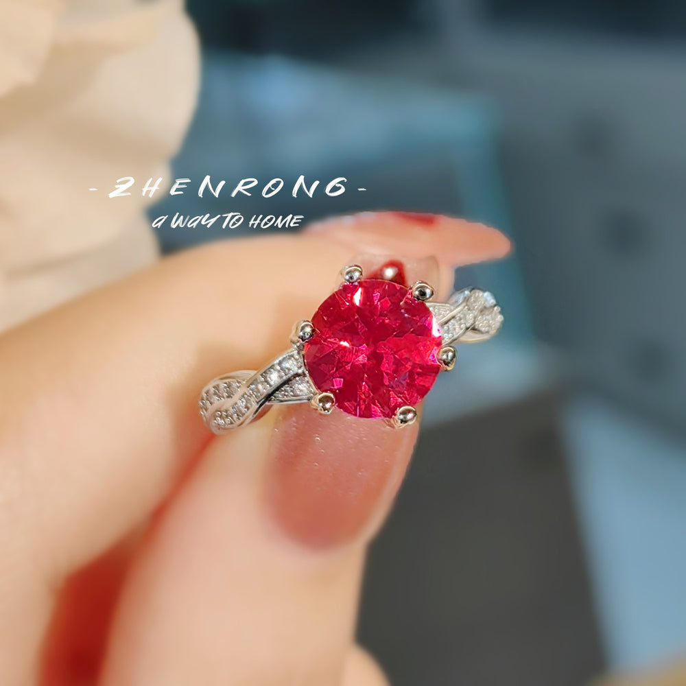 ZRNG 164 - Red sapphire ring [Adjustable opening]