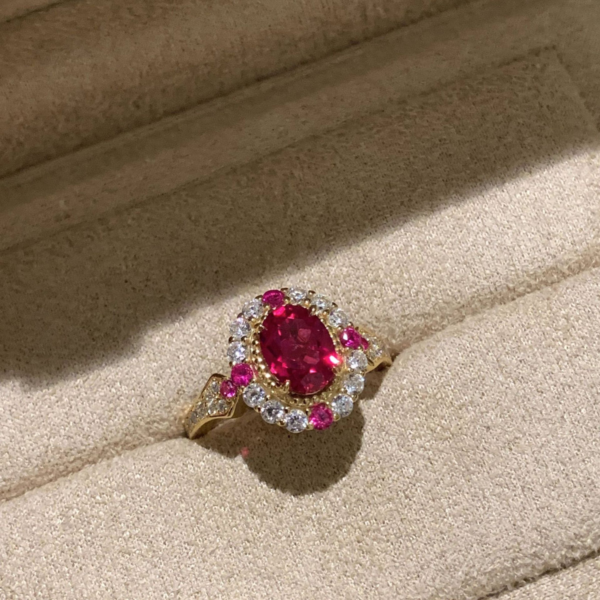 ZRNG 165- Red sapphire ring [Adjustable opening]
