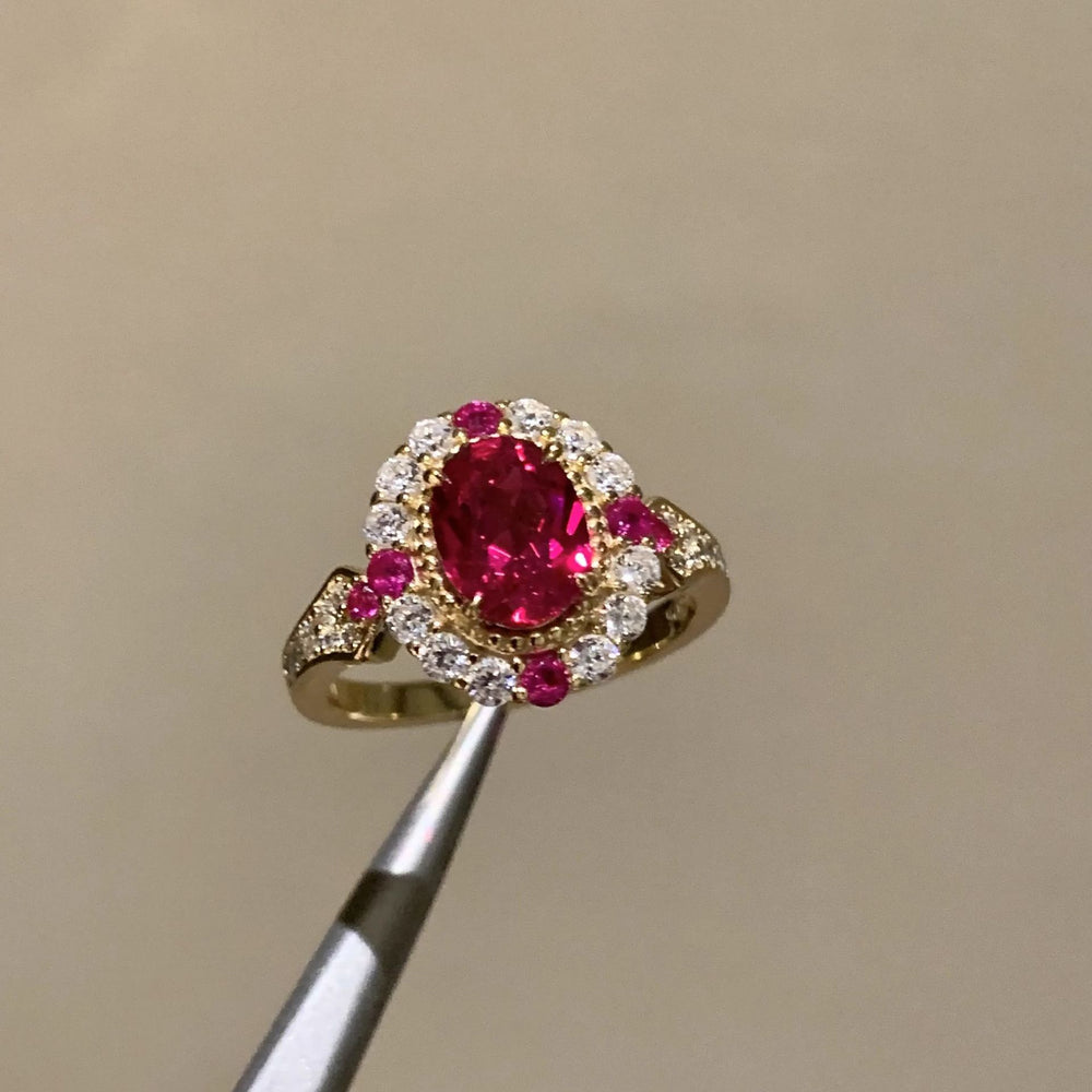 ZRNG 165- Red sapphire ring [Adjustable opening]