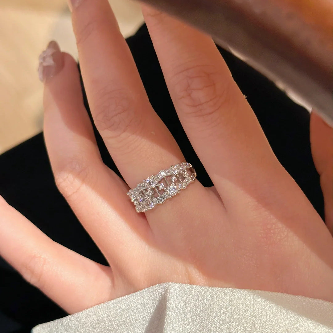 ZRNG 166 - Harp Lace Ring [Adjustable opening]