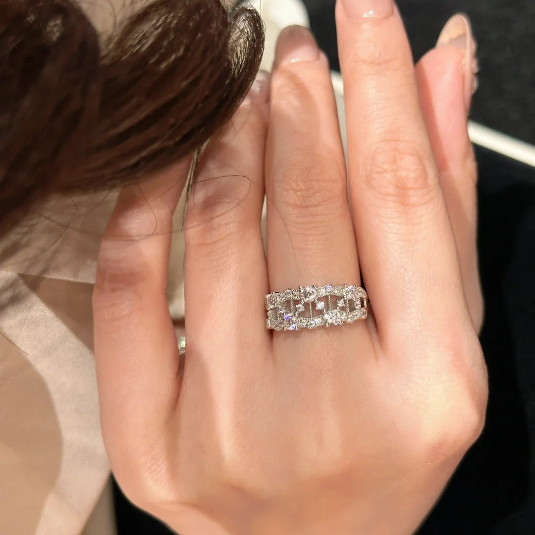 ZRNG 166 - Harp Lace Ring [Adjustable opening]