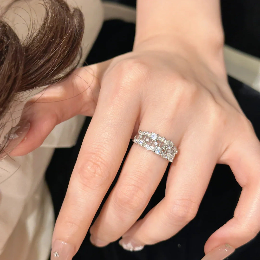 ZRNG 166 - Harp Lace Ring [Adjustable opening]