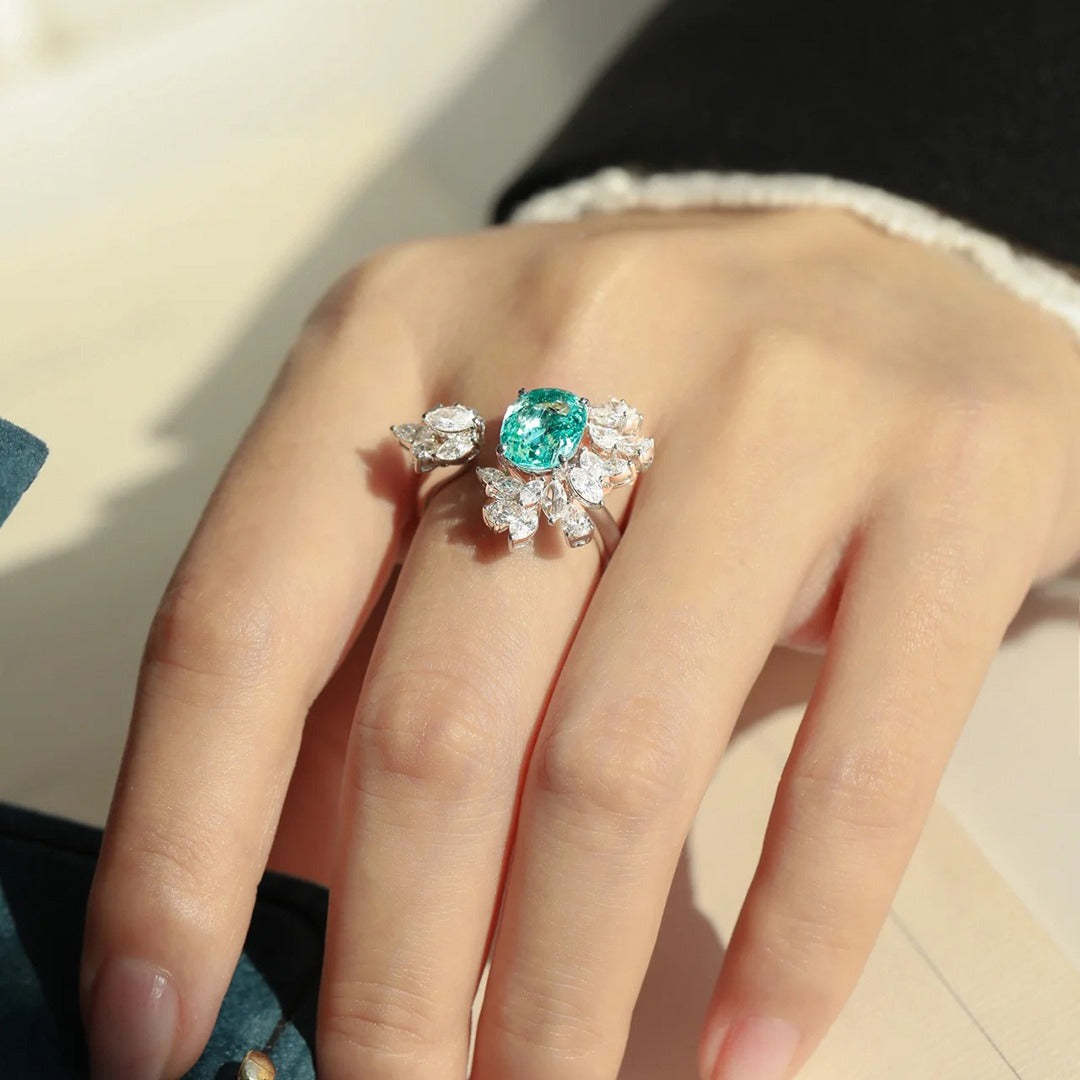 ZRNG 177 - Chic Green Zirconia Ring [Adjustable opening]