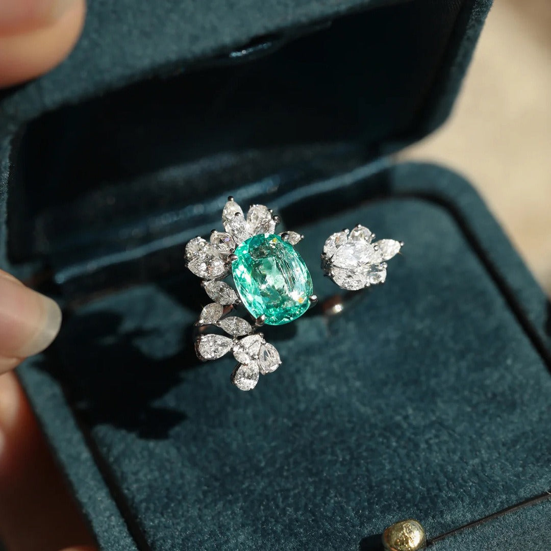ZRNG 177 - Chic Green Zirconia Ring [Adjustable opening]
