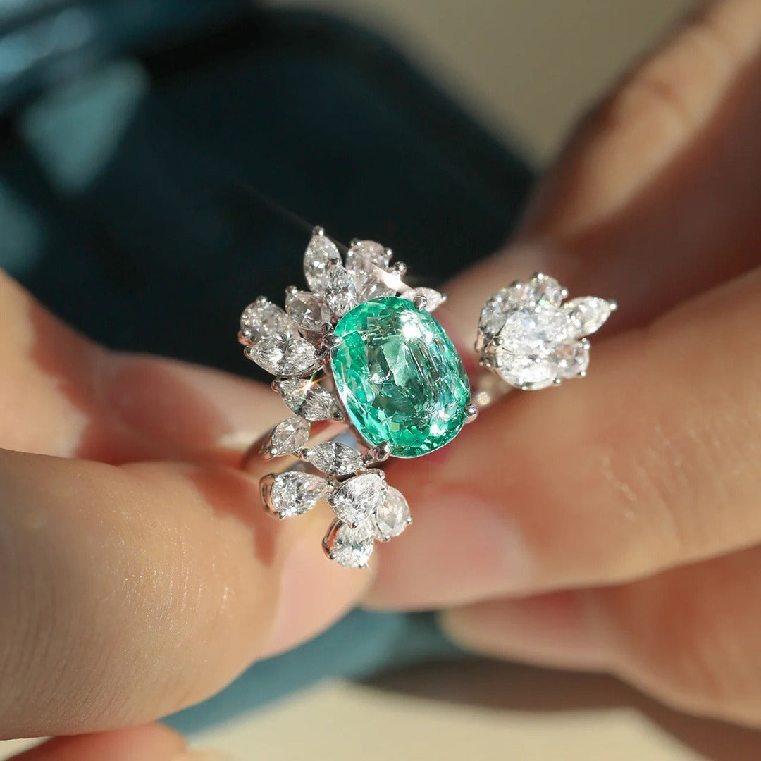ZRNG 177 - Chic Green Zirconia Ring [Adjustable opening]