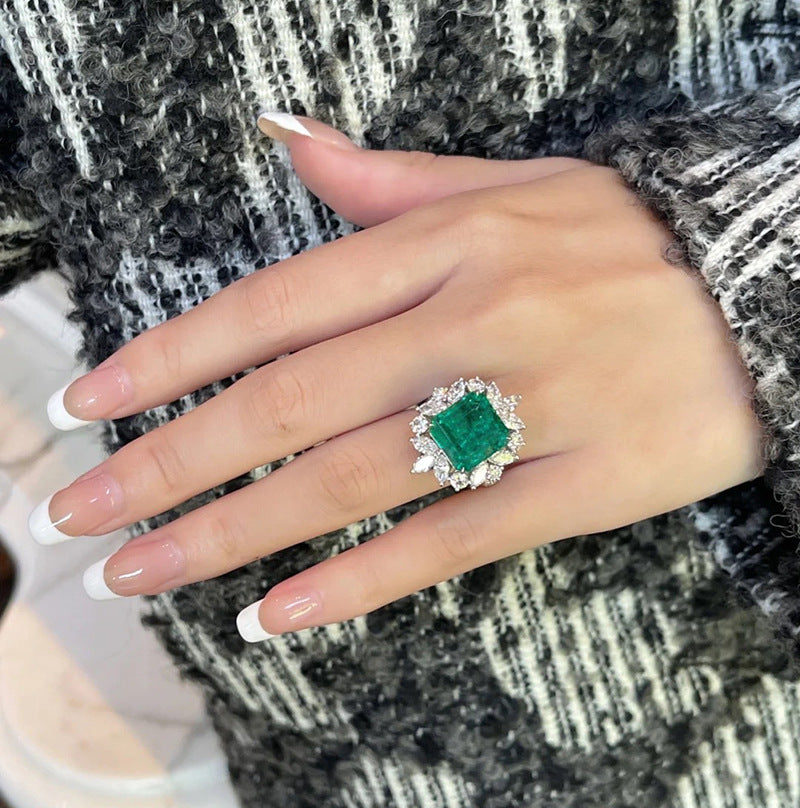 ZRNG 180 - Green Zircon Ring [Adjustable opening]