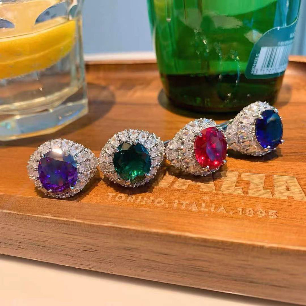 ZRNG 181 - Multi Colored Gemstone Ring [Adjustable opening]