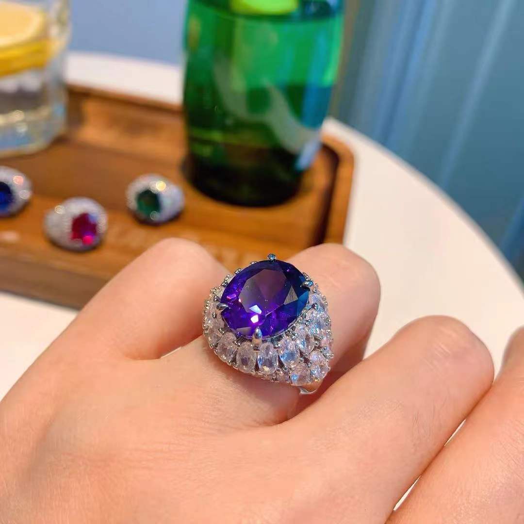 ZRNG 181 - Multi Colored Gemstone Ring [Adjustable opening]