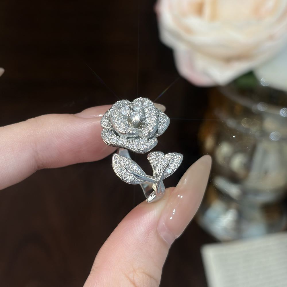 ZRNG 186 - Bailing Camellia Finger Ring [Adjustable opening]