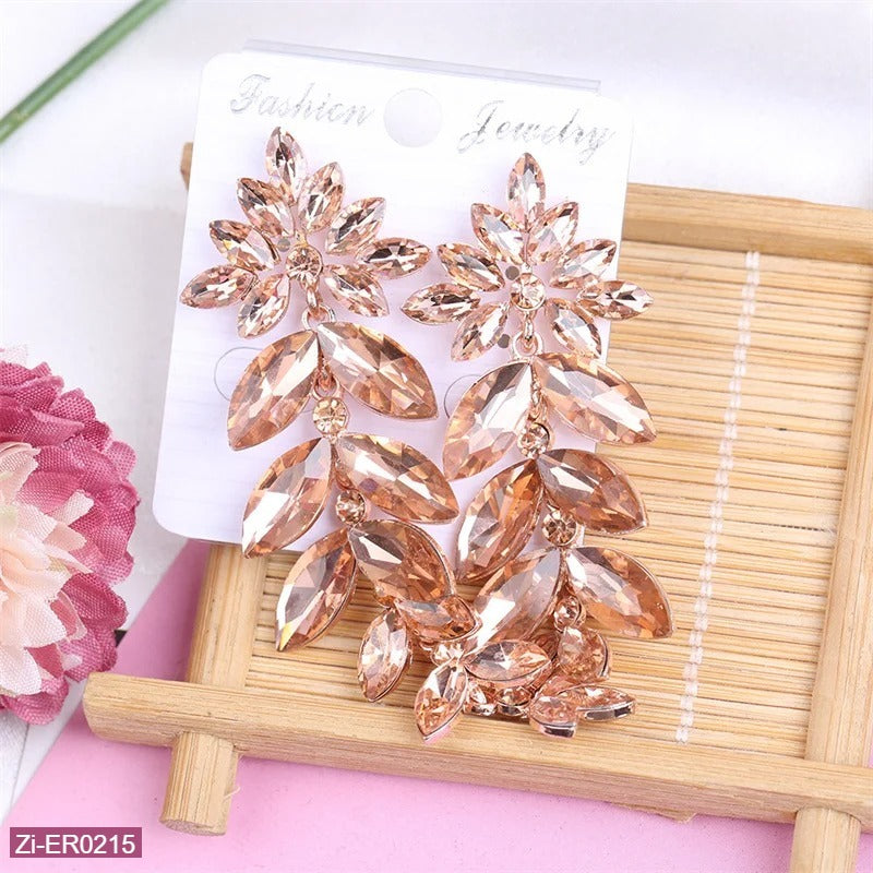 Long Crystal Earrings