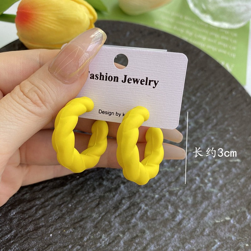 Candy Color C Line Earrings