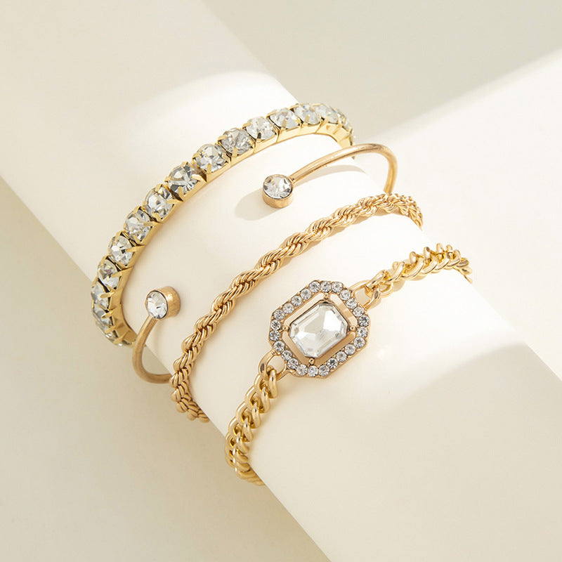 4PCS Exaggerated Punk Shiny Bracelet - Zi Collection Hub